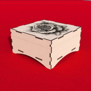 Scatola regalo 3D rose file tagliato al laser