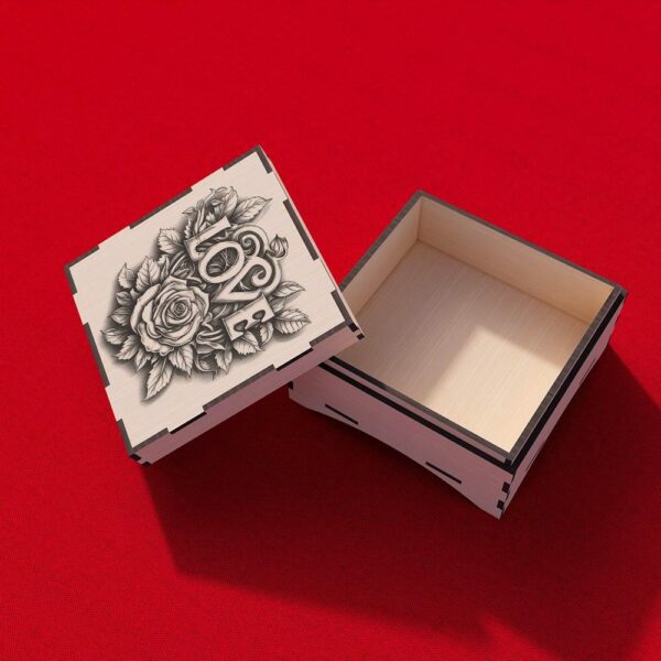 Gift Box Laser Cut File with 3D Illusion