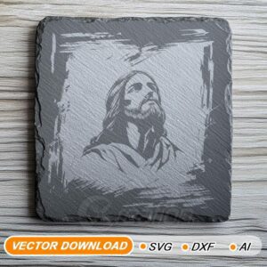 Jesus SVG file for Laser Engraving on Slate,