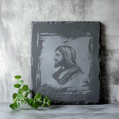 Jesus SVG file for Laser Engraving on Slate,