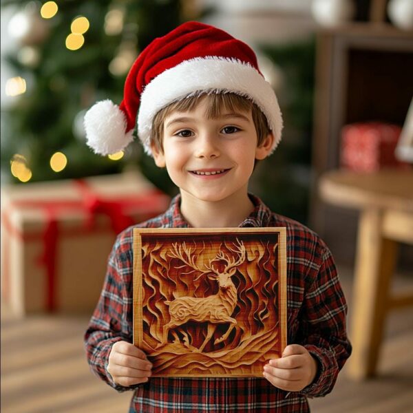 3D Laser Engraving: Christmas Reindeer | PNG for