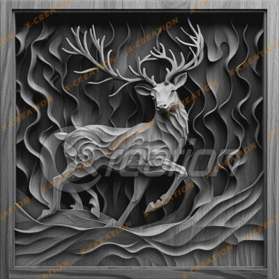 3D Laser Engraving: Christmas Reindeer | PNG for