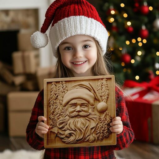3D Laser Engraving File: Santa Claus Head |