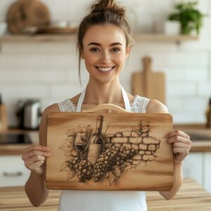 Illusione di una bottiglia di vino in 3D