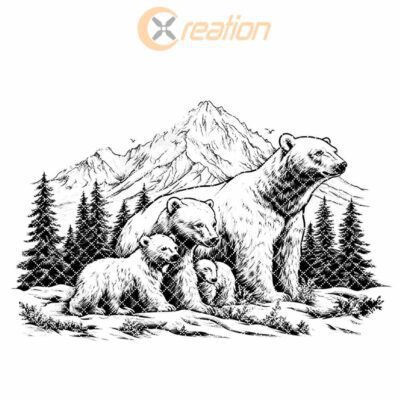 Plateau de charcuterie Bear Family | Gravure laser