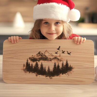 Bird Family Charcuterie Board Engraving | Christmas Kitchen