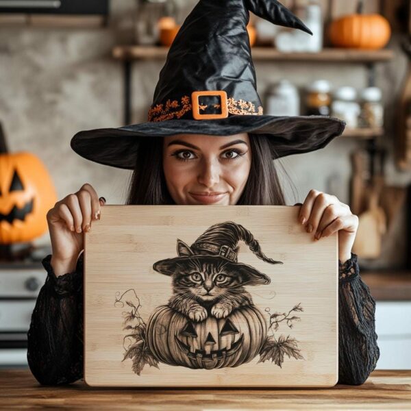 File di charcuterie di Halloween | Decorazione Gatto