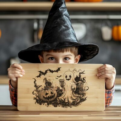 Datei zum Halloween-Wurstwarenteller | Süße Geist- und Kürbisdekoration