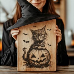 File per tagliere di Halloween decorato | Zucca