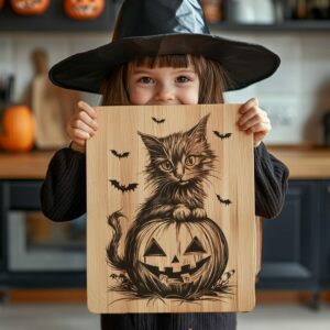 File per tagliere di Halloween decorato | Zucca