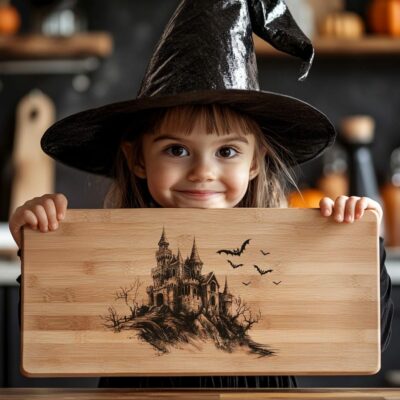 Halloween Charcuterie Board File | Spooky Castle PNG