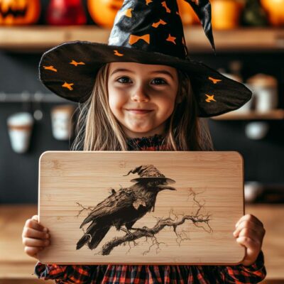 Halloween Charcuterie Board File | Spooky Raven Witcher Decor