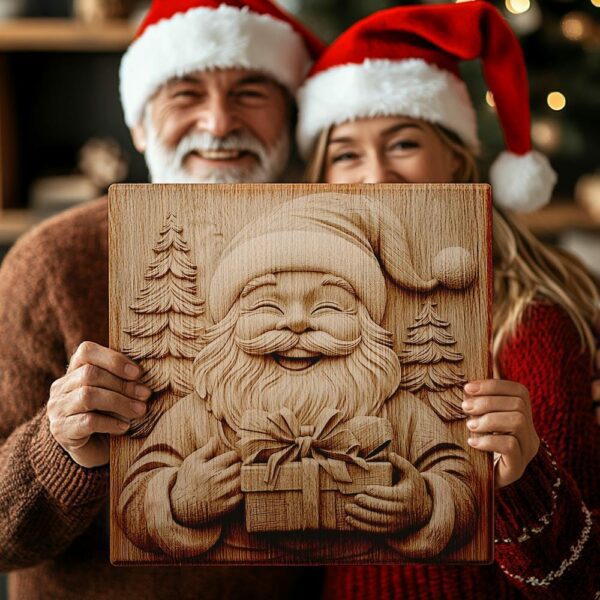 Santa Claus 3D Laser Engraving File - Smiling