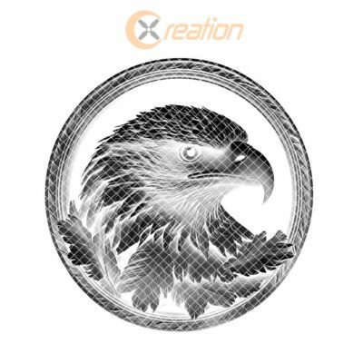 Datei | Wild Eagle 3D-Illusion-PND-Dekor für Schieferuntersetzer