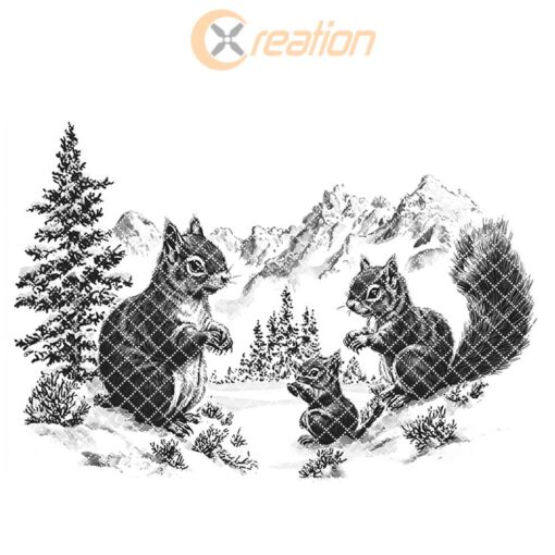 Squirrel Family Charcuterie Board | Christmas Laser Engraving