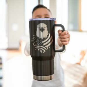 American Eagle Flag Tumbler Engraving | SVG Wrap File #007