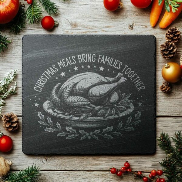 Christmas Cheese Board Engraving, Family Quote | Kitchen