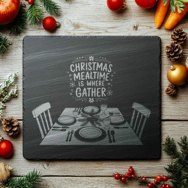 Christmas Cheese Board Engraving, Family Quote | Kitchen