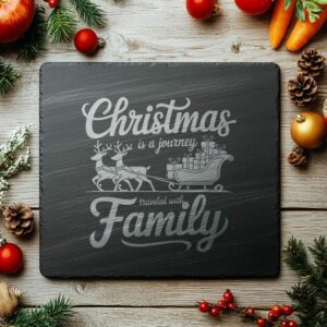 Christmas Cheese Board Engraving, Family Quote | Kitchen Decor #004