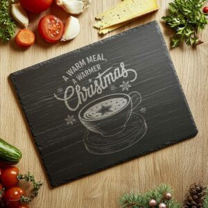 Gravure de planche de fromage de Noël, citation familiale | Décor de cuisine #009