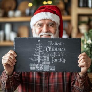 Christmas Cheese Board Engraving, Family Quote | Kitchen Decor #010