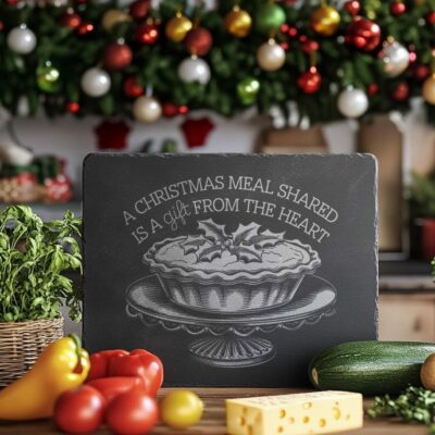 Christmas Cheese Board Engraving, Family Quote | Kitchen