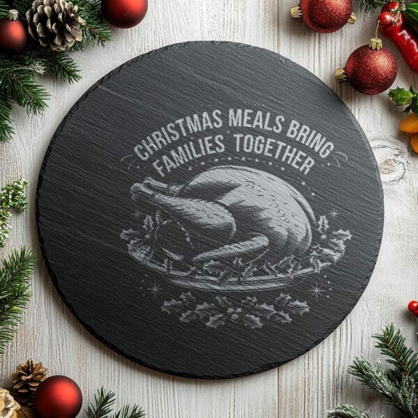 Christmas Cheese Board Engraving, Family Quote | Kitchen