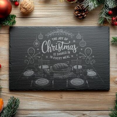 Christmas Cheese Board Engraving, Family Quote | Kitchen