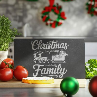 Christmas Cheese Board Engraving, Family Quote | Kitchen