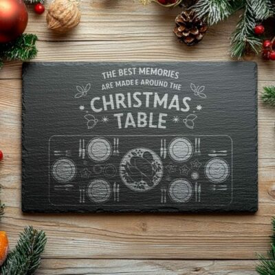 Christmas Cheese Board Engraving, Family Quote | Kitchen