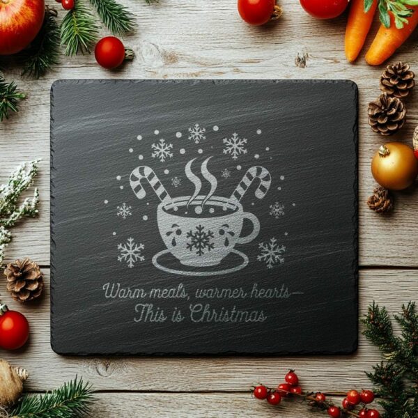 Christmas Cheese Board Engraving, Family Quote | Kitchen