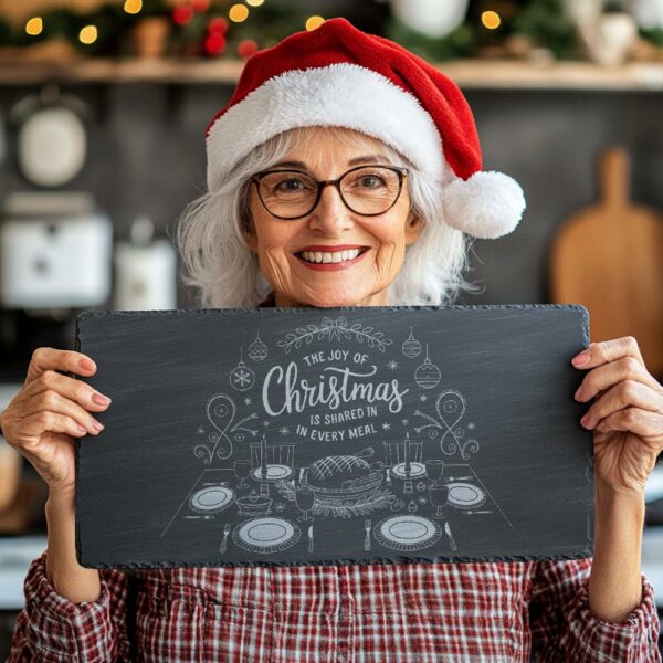 Christmas Cheese Board Engraving, Family Quote | Kitchen