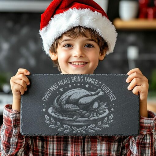 Christmas Cheese Board Engraving, Family Quote | Kitchen