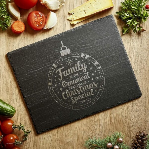 Christmas Cheese Board Engraving, Family Quote | Kitchen