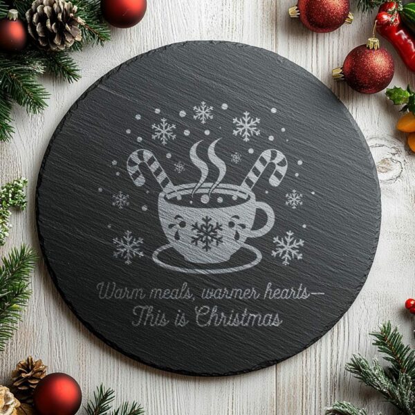 Christmas Cheese Board Engraving, Family Quote | Kitchen