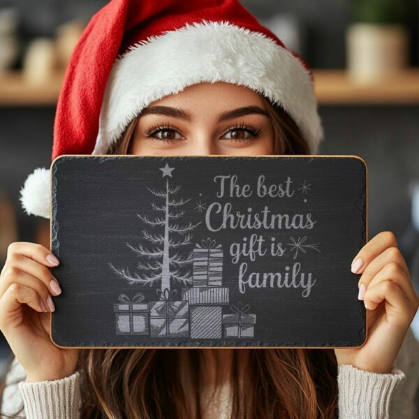 Christmas Cheese Board Engraving, Family Quote | Kitchen