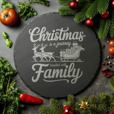 Christmas Cheese Board Engraving, Family Quote | Kitchen