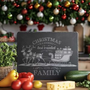 Christmas Cheese Board Engraving File, Family Quote |