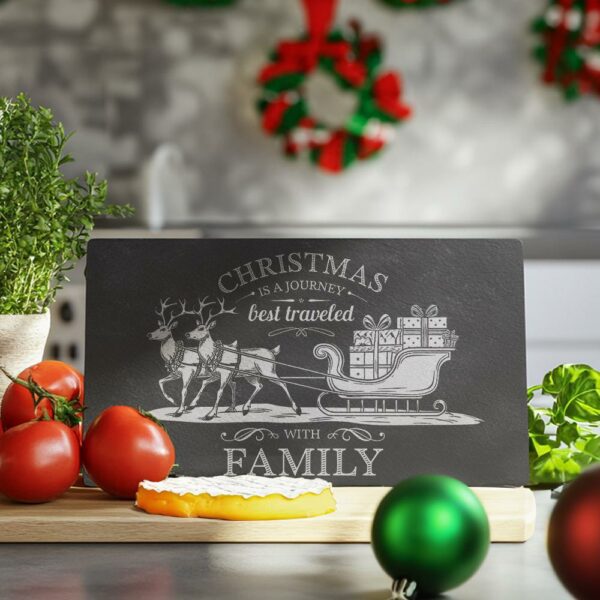 Christmas Cheese Board Engraving File, Family Quote |