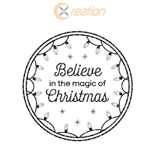 Christmas Round Sign Engraving, Believe in the Magic