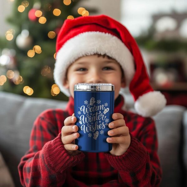 Grabado de vaso navideño, cita festiva | Descarga