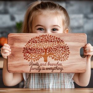 Family Mealtime Charcuterie Board Engraving File | PNG Download #008