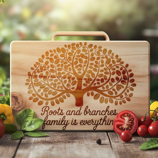 Family Mealtime Charcuterie Board Engraving File | PNG