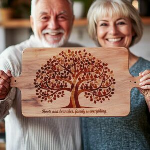 Family Mealtime Charcuterie Board Engraving | PNG Download #007