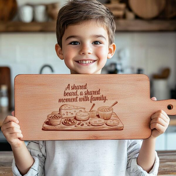 Family Mealtime Charcuterie Board Engraving | PNG Download