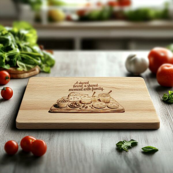 Family Mealtime Charcuterie Board Engraving | PNG Download