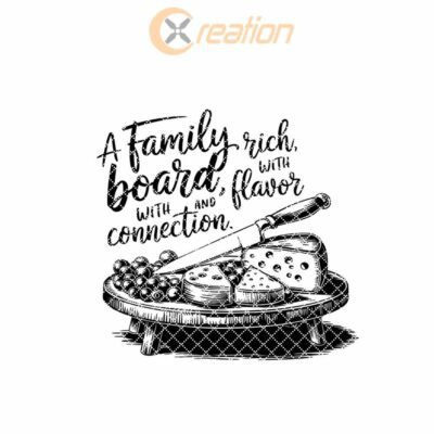 Family Mealtime Charcuterie Board Engraving | PNG Download