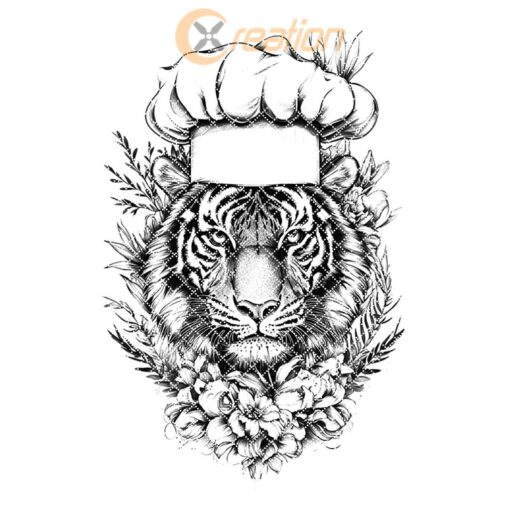 Incisione di un tagliere 3D Tiger Chef Illusion