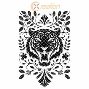 Tiger Head Tumbler Engraving | SVG Wrap File