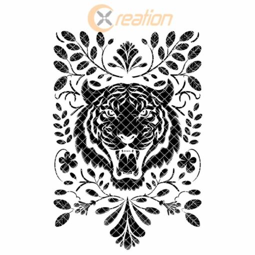 Tiger Head Tumbler Engraving | SVG Wrap File